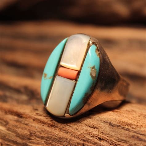 zuni turquoise rings for men